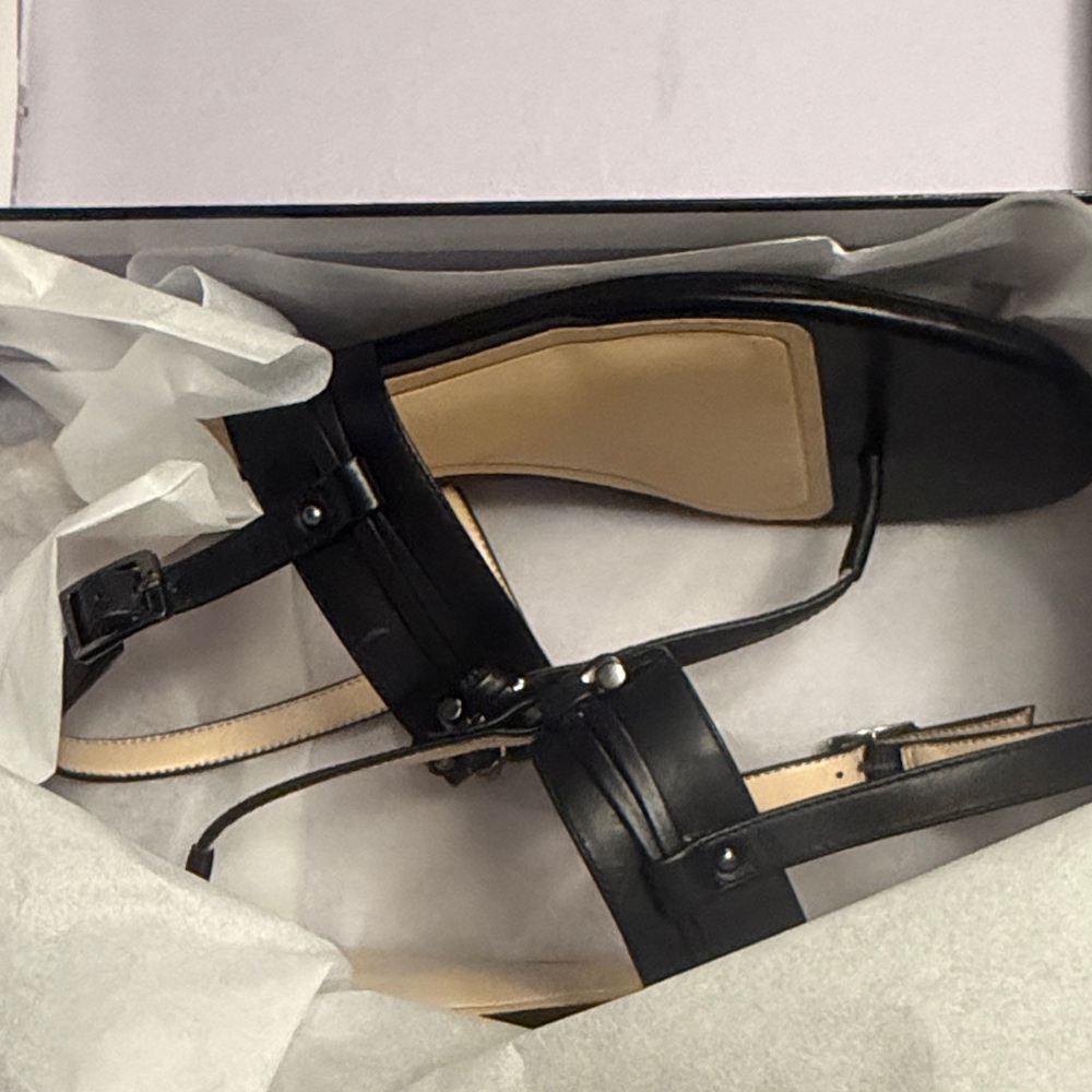 Alex Marie Black T-Strap Slingback Sandals - Picture 9 of 9